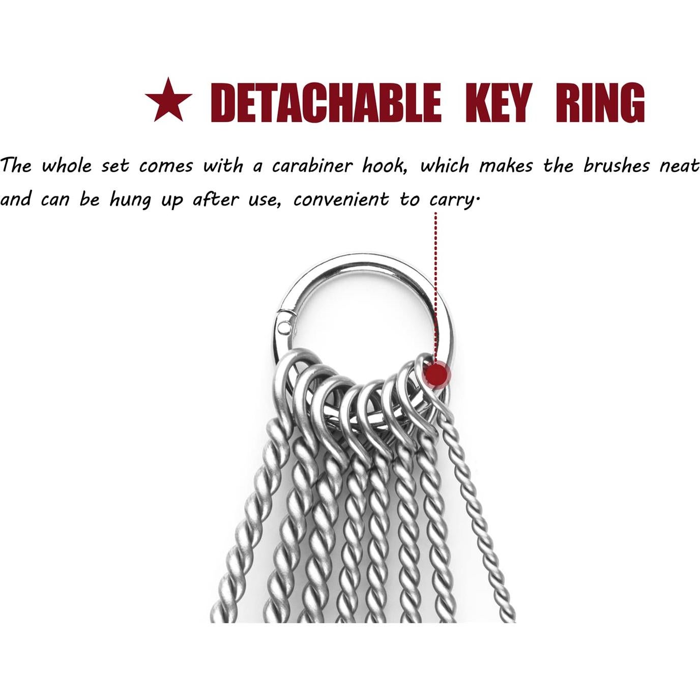 Juego de cepillos de limpieza Ctsyuqoo 8 piezas 40 cm latón