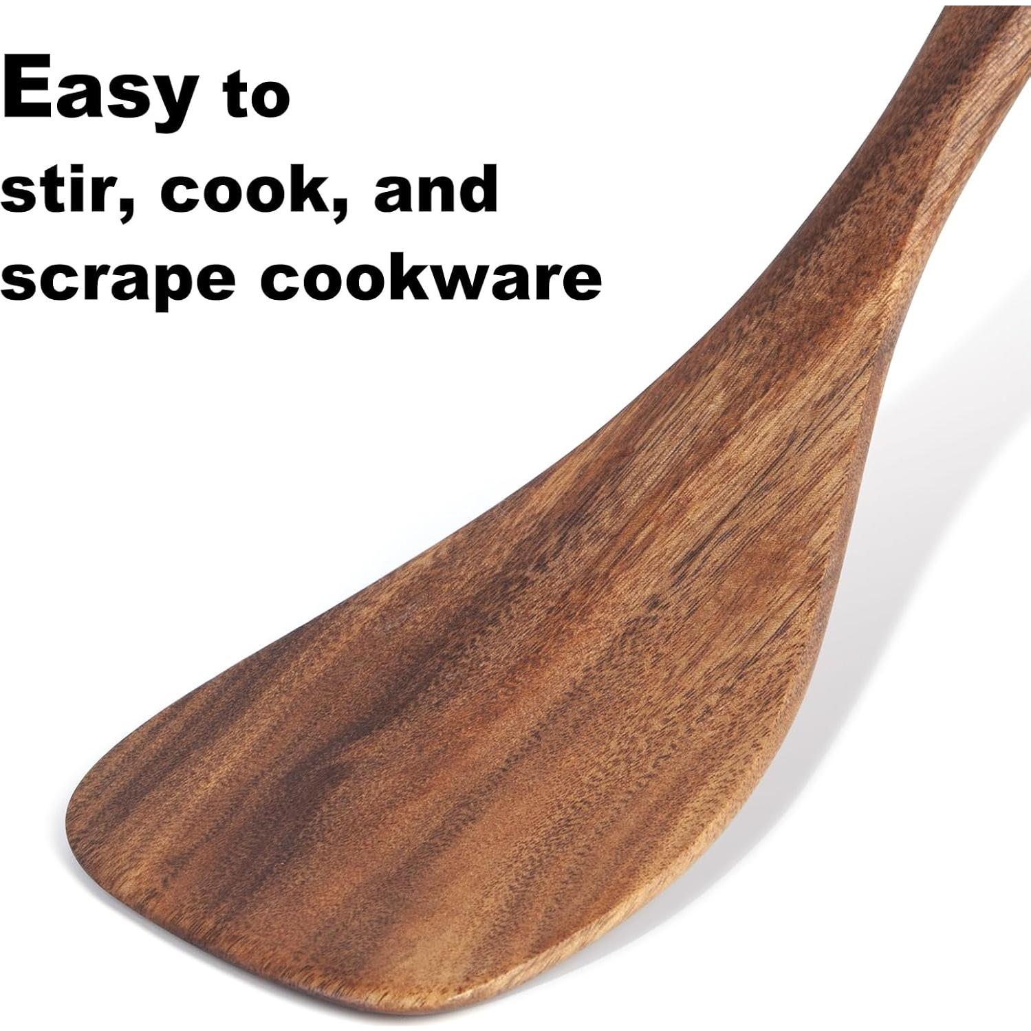 Espátula de Madera de Acacia Jilla-hla 30 cm Antiadherente