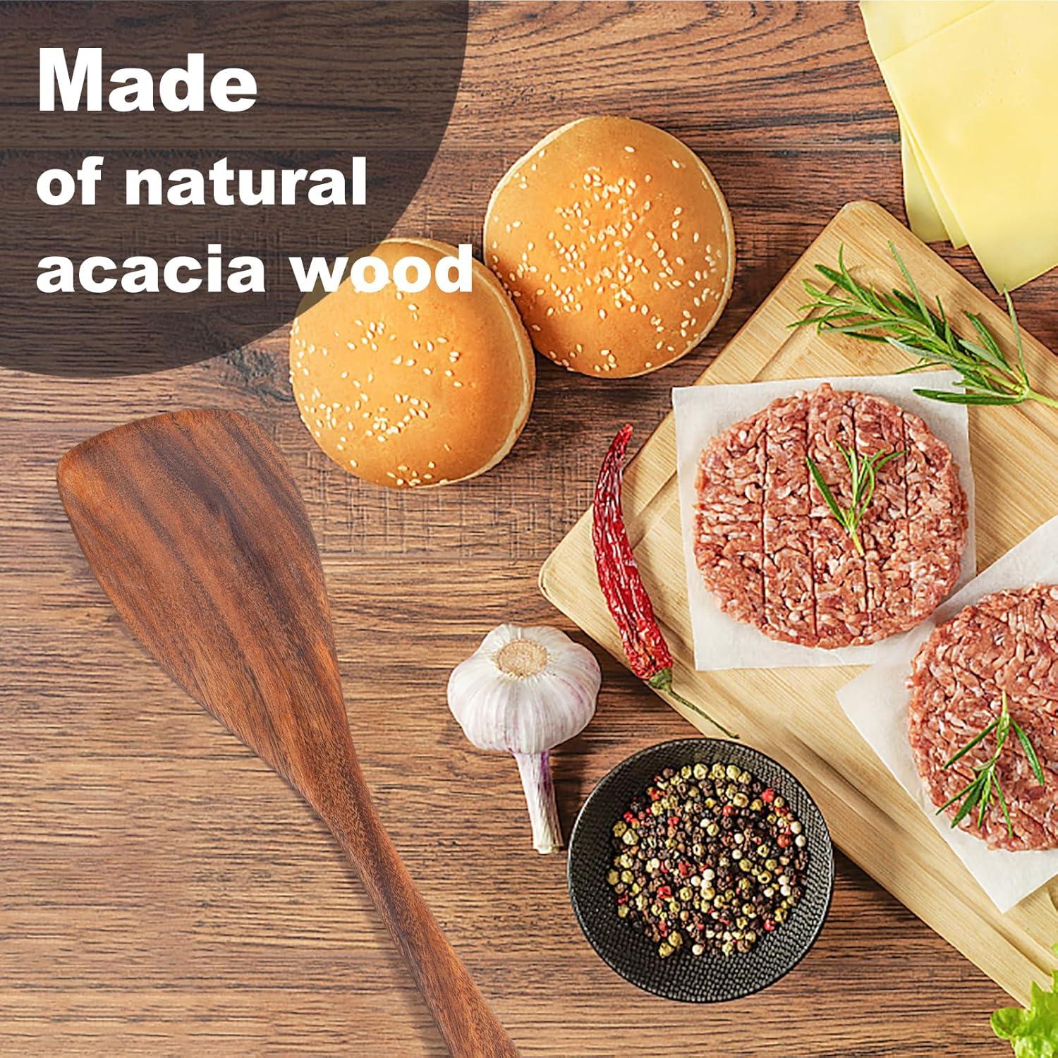 Espátula de Madera de Acacia Jilla-hla 30 cm Antiadherente