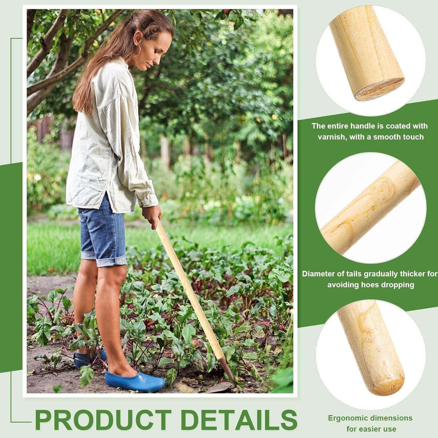 Mangos de Madera Sólida Lasnten para Herramientas de Jardín - 137 cm