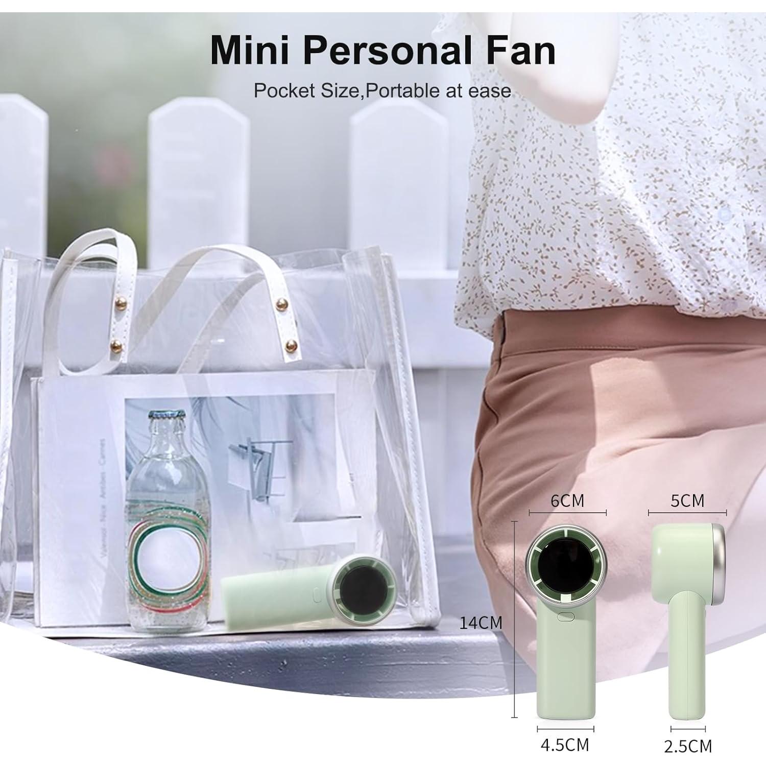 Ventilador Turbo Portátil HONEYYEAR Verde 5 Velocidades 3600mAh