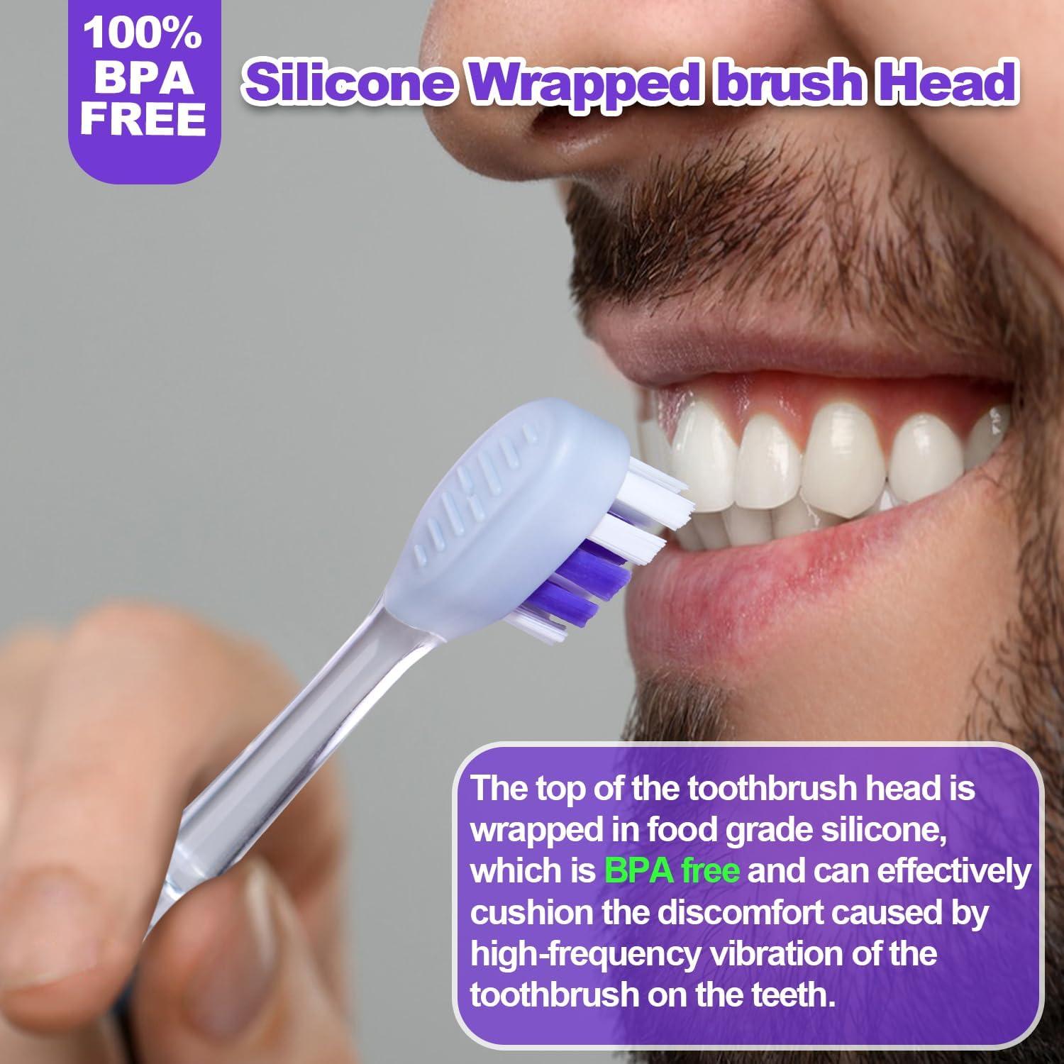 Cepillo de Dientes Eléctrico Acelike Rosa con 6 Cabezas y Modo UV