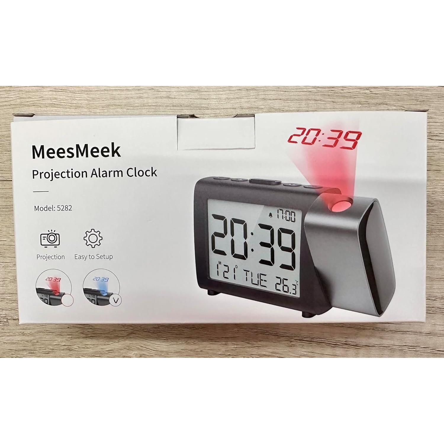 Reloj Despertador Proyector MeesMeek Digital con Temperatura