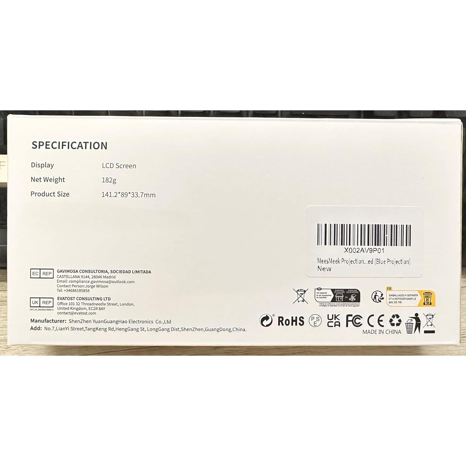 Reloj Despertador Proyector MeesMeek Digital con Temperatura