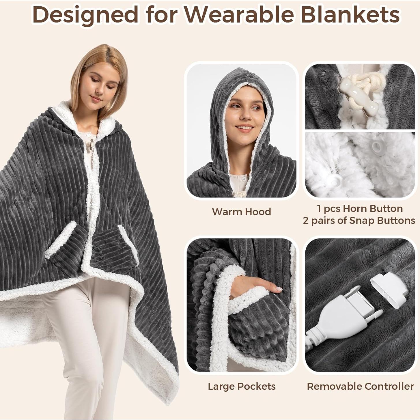 Manta Térmica Eléctrica FIGERM 101.6x177.8 cm Gris Oscuro