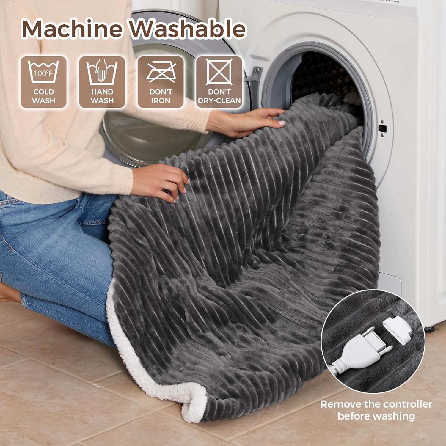 Manta Térmica Eléctrica FIGERM 101.6x177.8 cm Gris Oscuro