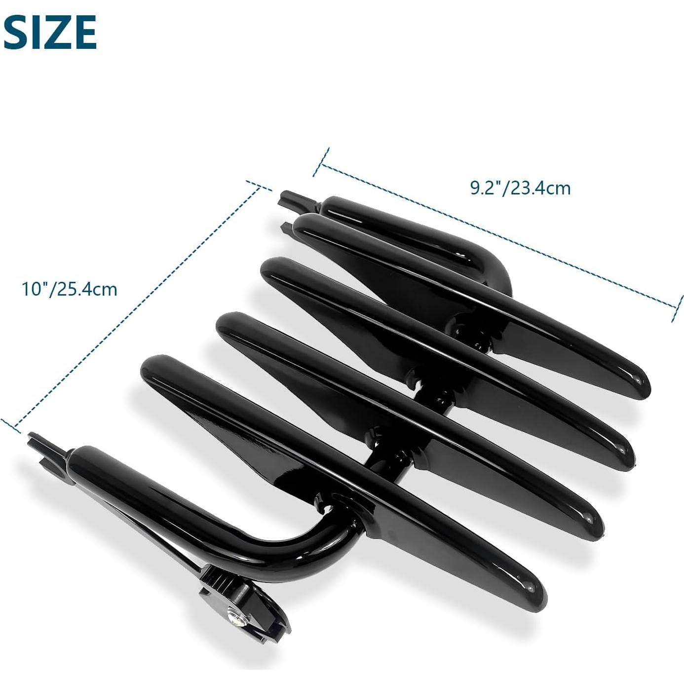 Soporte de Equipaje Desmontable DreDoggMoto Negro para Harley Touring 2009-2024