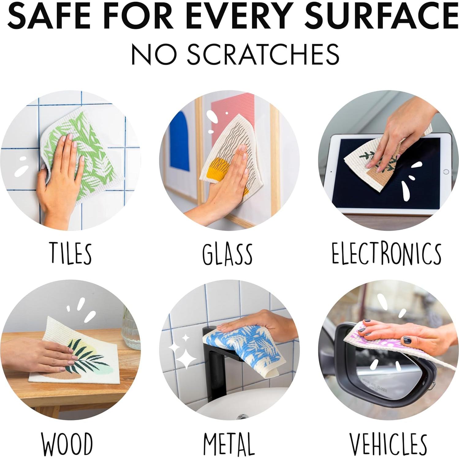 Paquete de 5 Paños de Cocina Biodegradables SUPERSCANDI