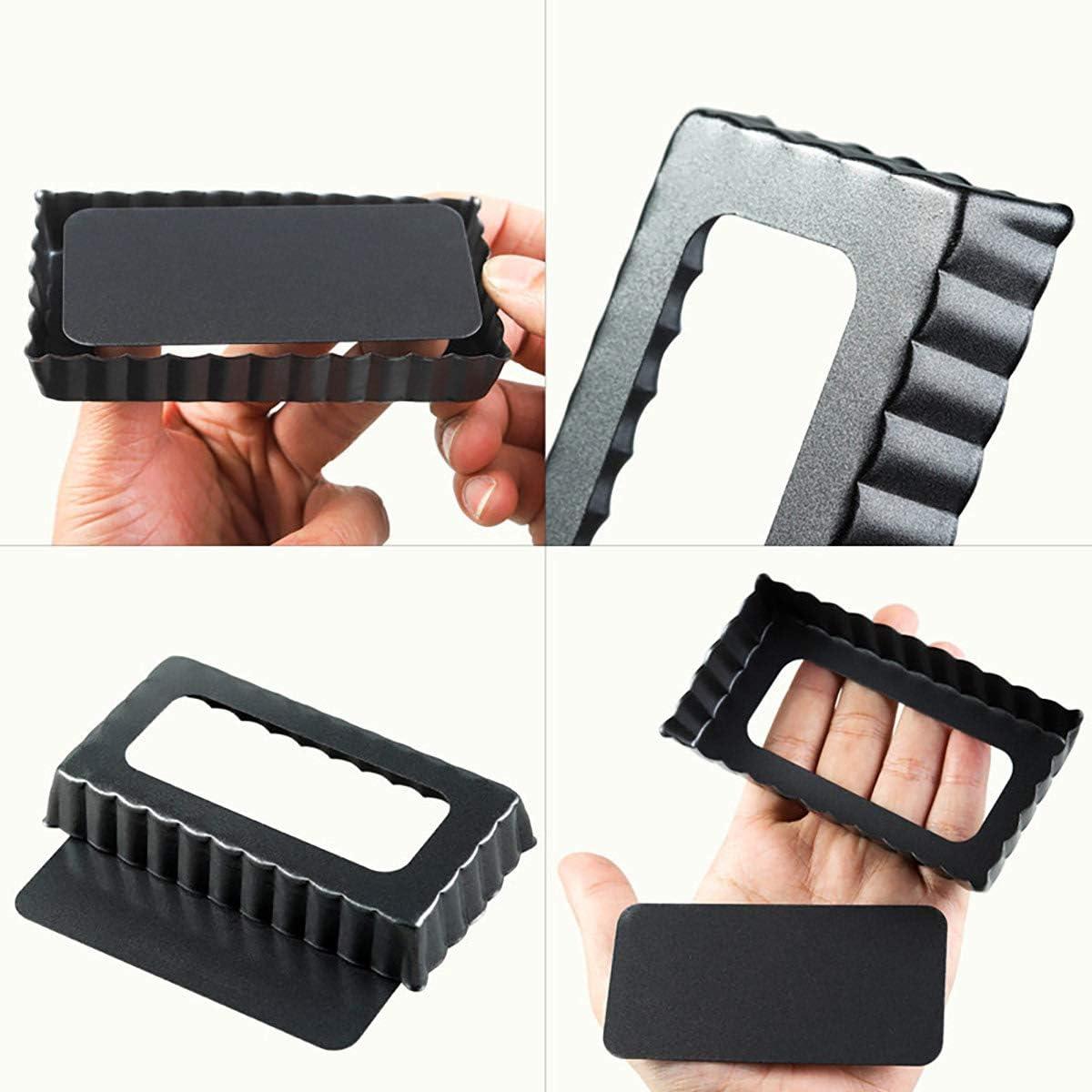 Juego de 6 Moldes Tartas 10 cm Goeielewe Antiadherente