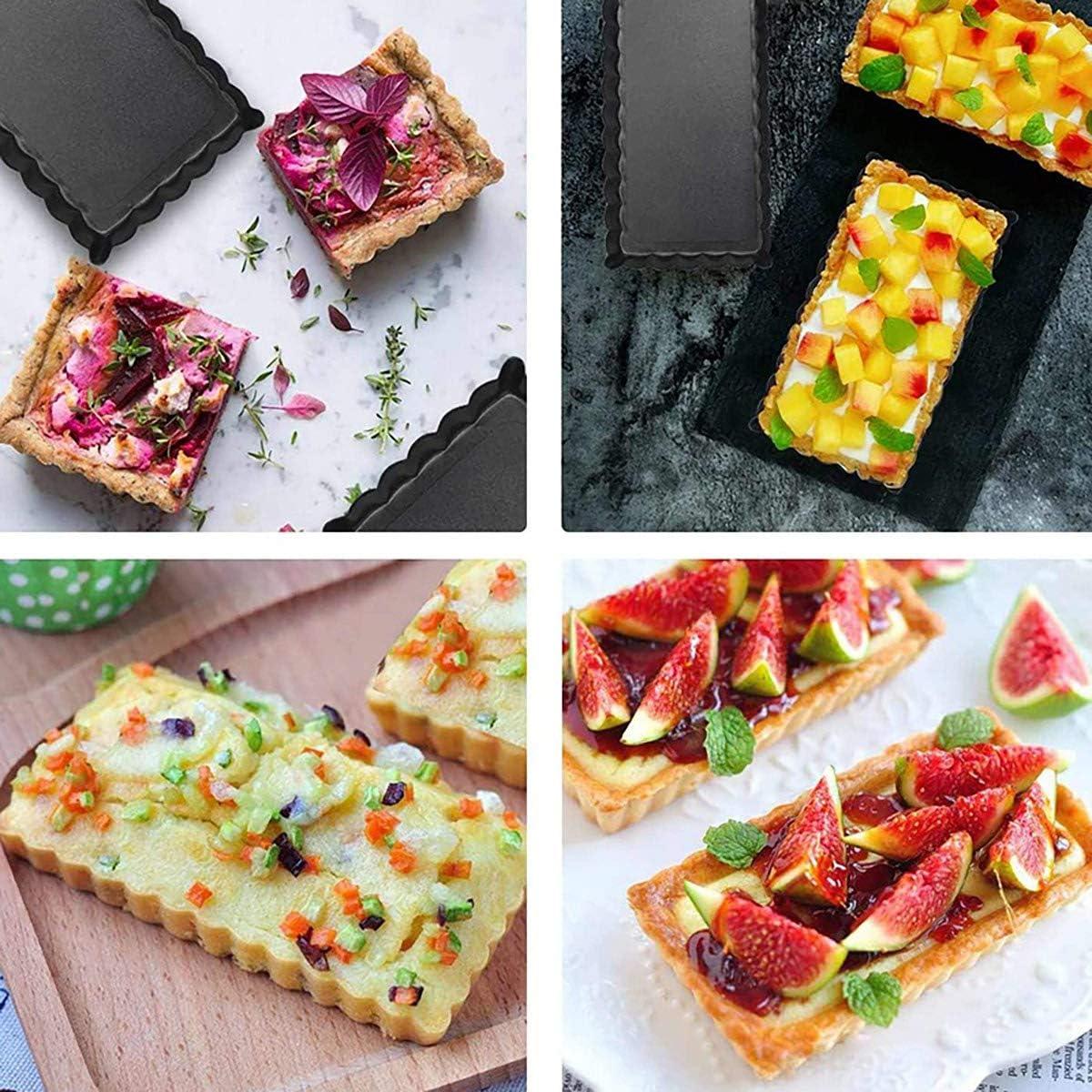 Juego de 6 Moldes Tartas 10 cm Goeielewe Antiadherente