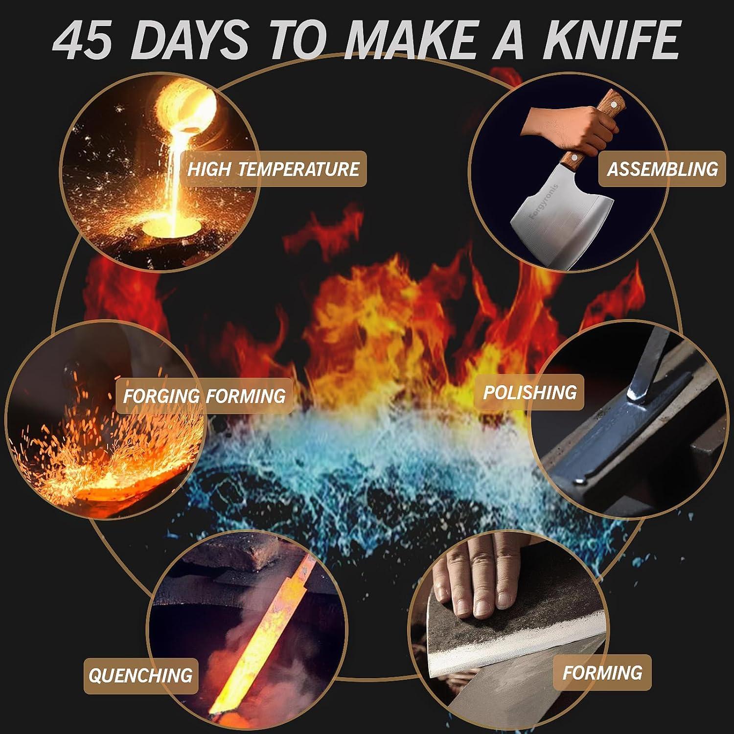 Cuchillo de Carnicero Forgyronis 16 cm Forjado a Mano Alta Resistencia