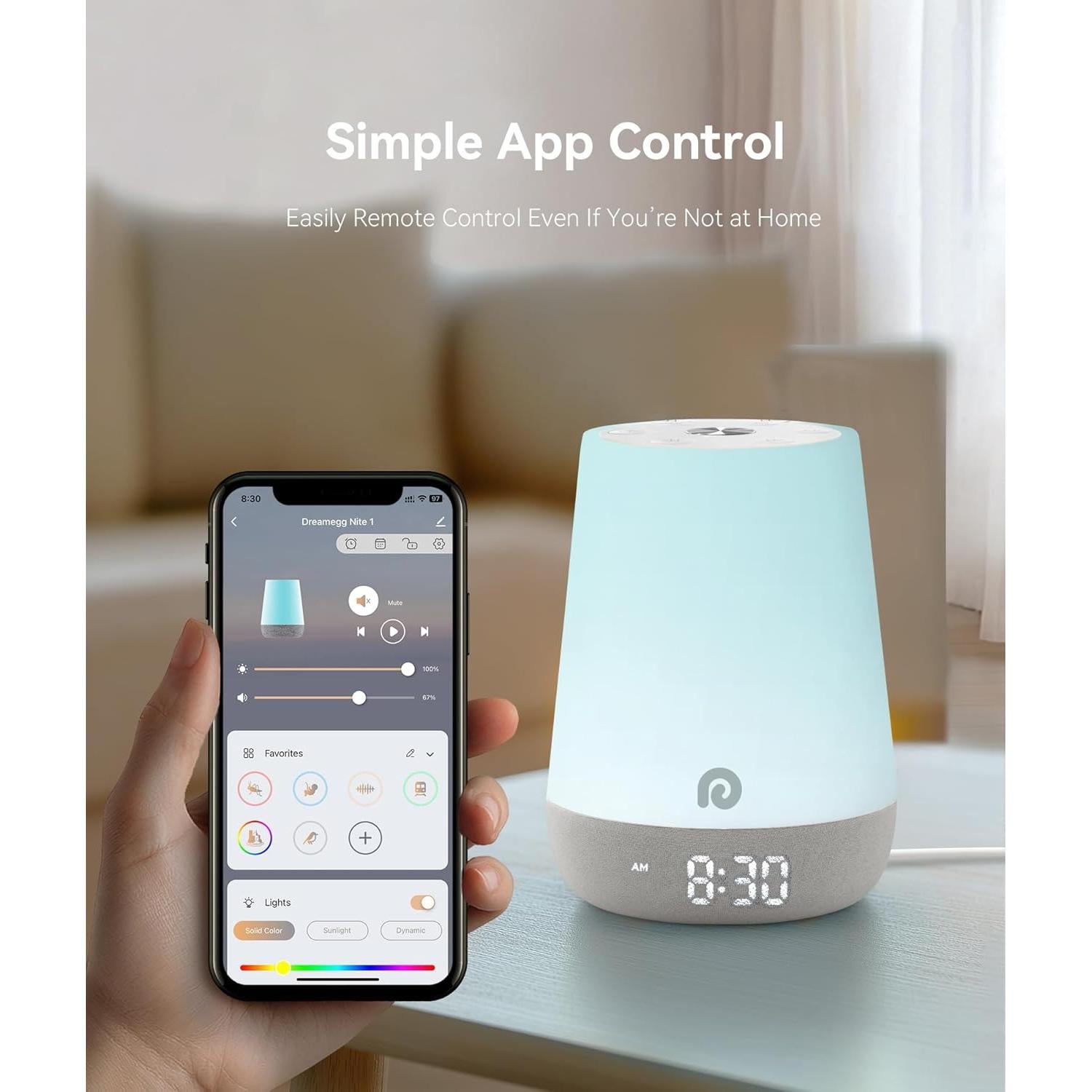 Máquina de Sonido Dreamegg para Bebés con Luz Nocturna