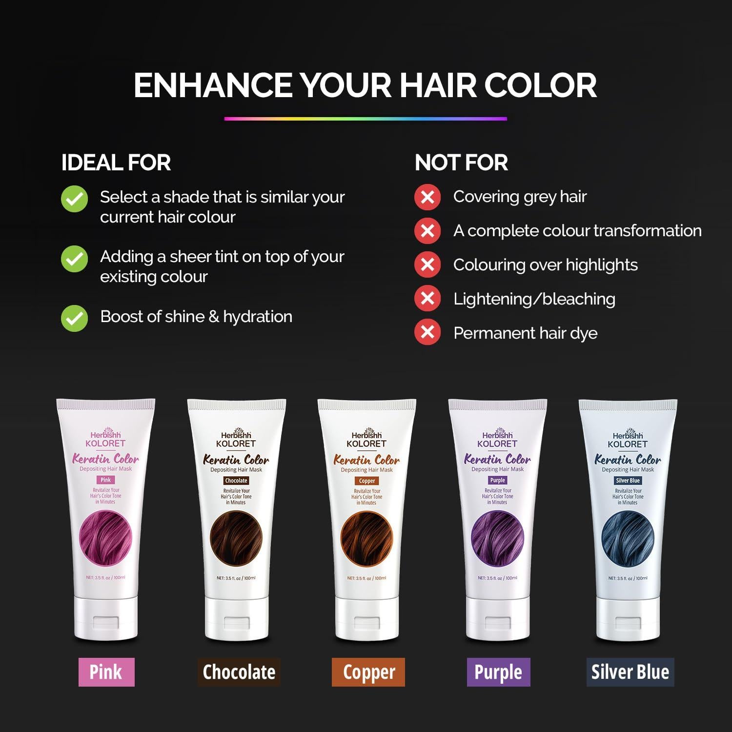 Mascarilla Capilar Color Chocolate Herbishh 103.5 ml 2 en 1