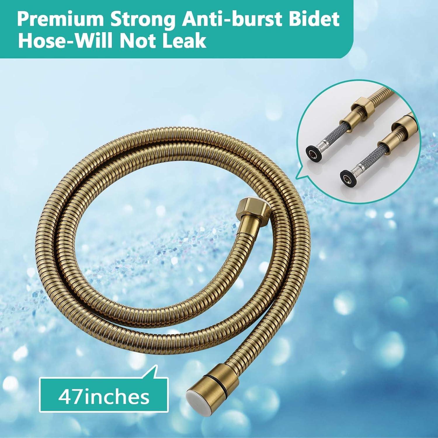 Rociador de Bidet Manual Barrock Dorado Cepillado con Manguera