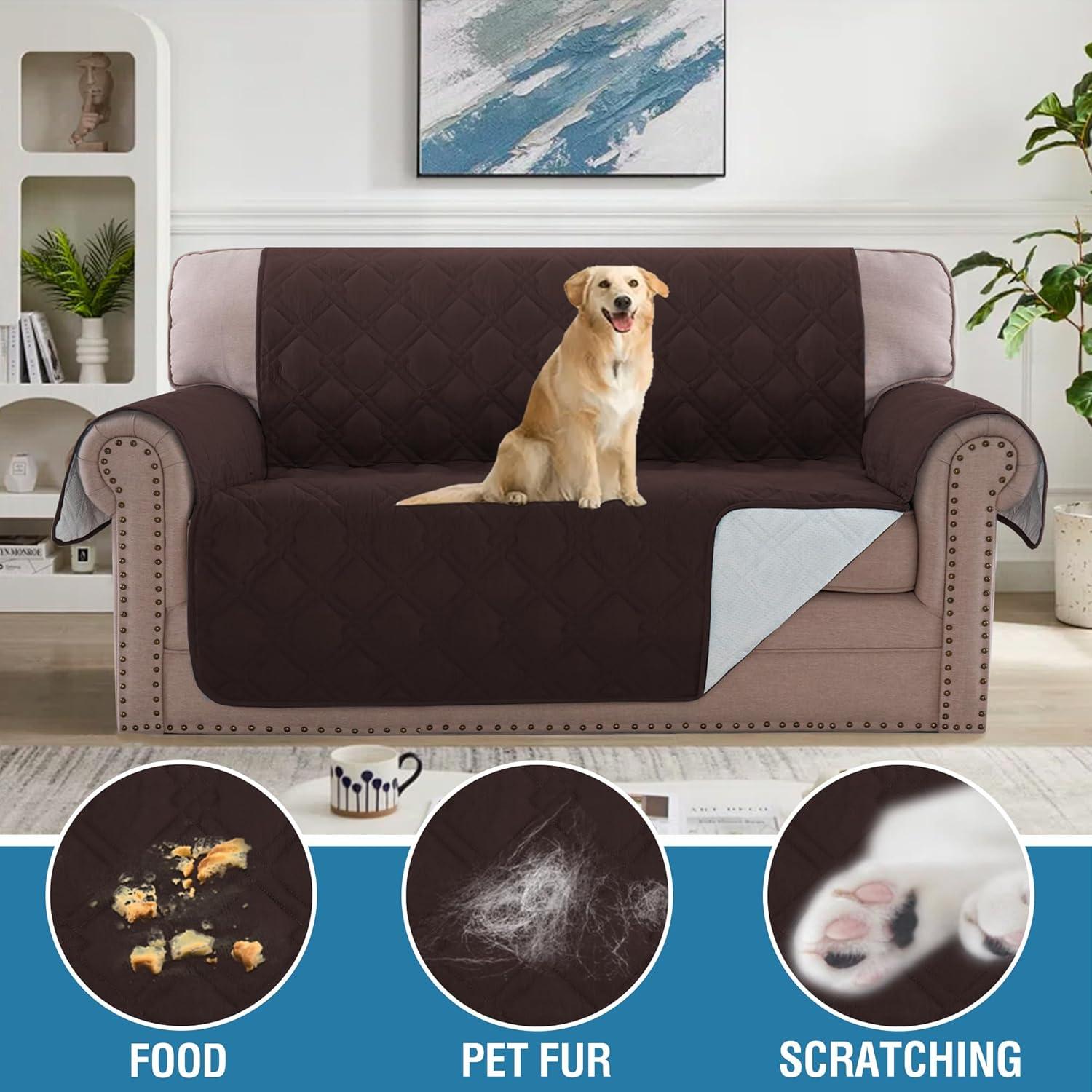 Fundas para Loveseat H.VERSAILTEX 100% Impermeable Marrón