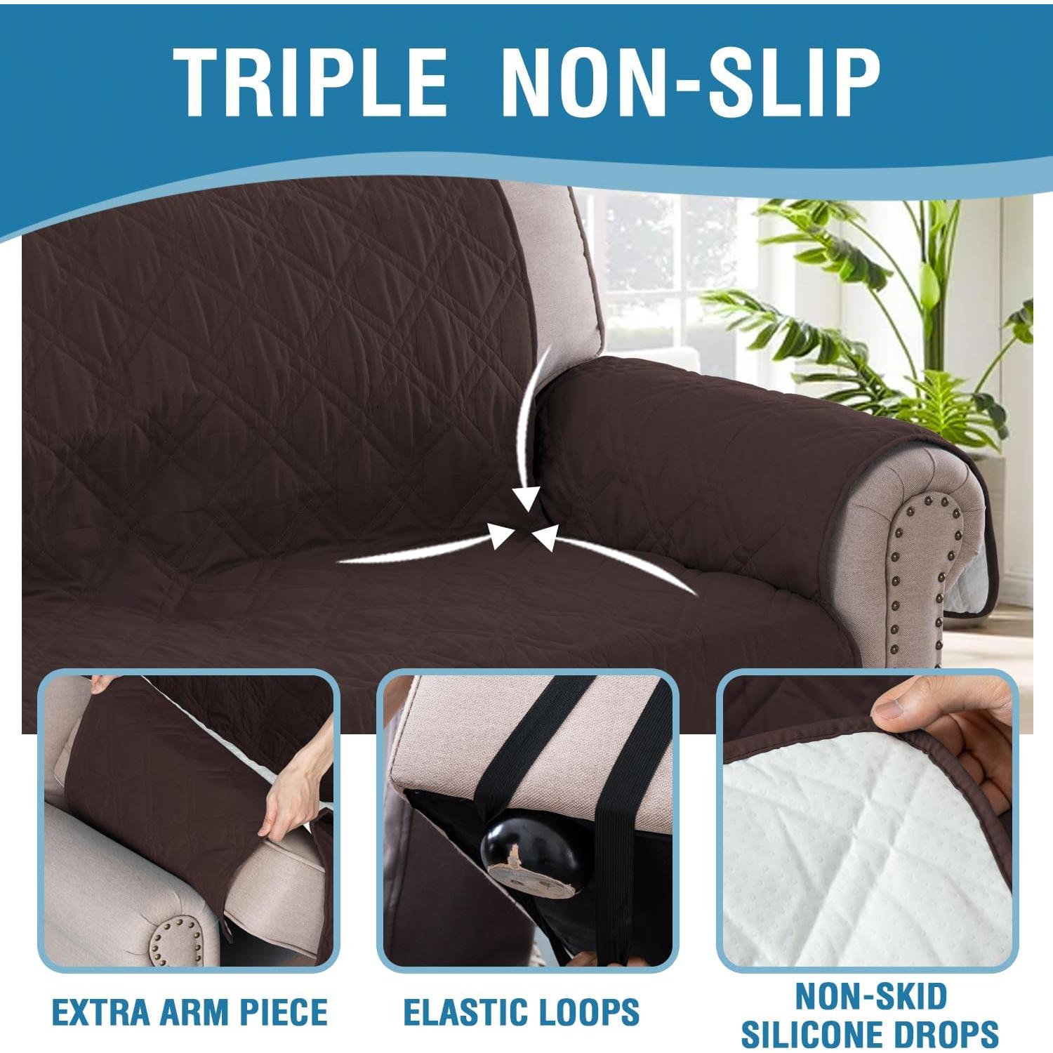 Fundas para Loveseat H.VERSAILTEX 100% Impermeable Marrón