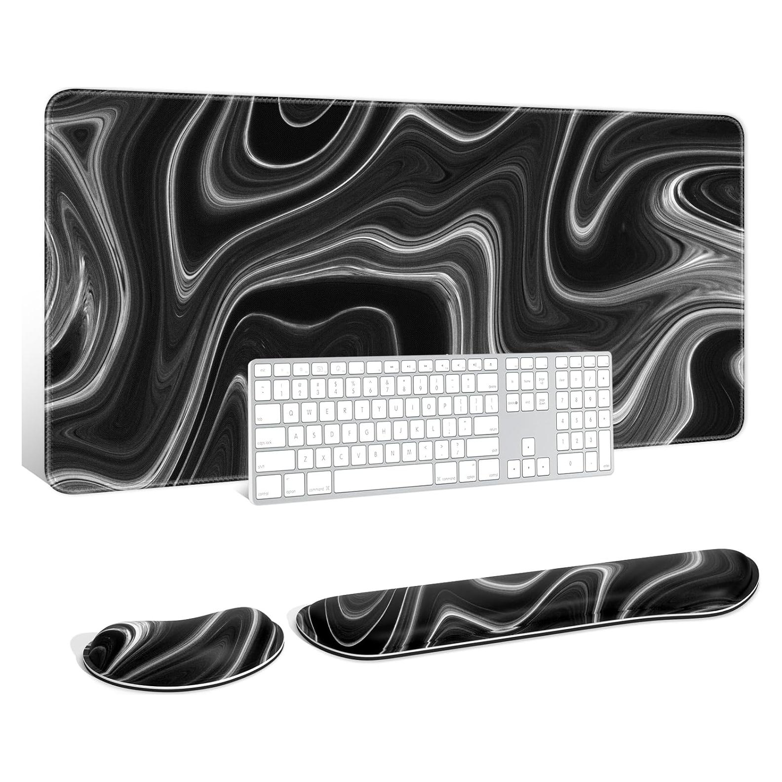 Alfombrilla de Ratón Grande Auhoahsil con Reposamuñecas 90x40cm