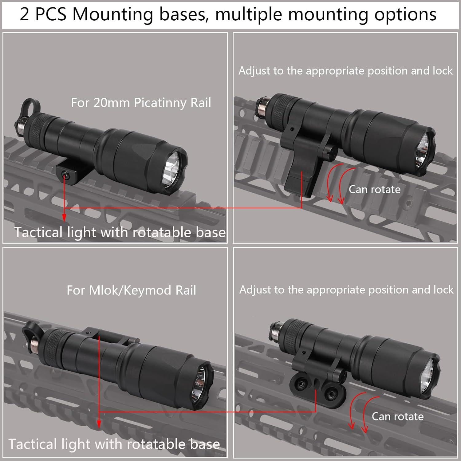 Linterna Táctica Phoking M340 800 Lúmenes con Interruptor Remoto