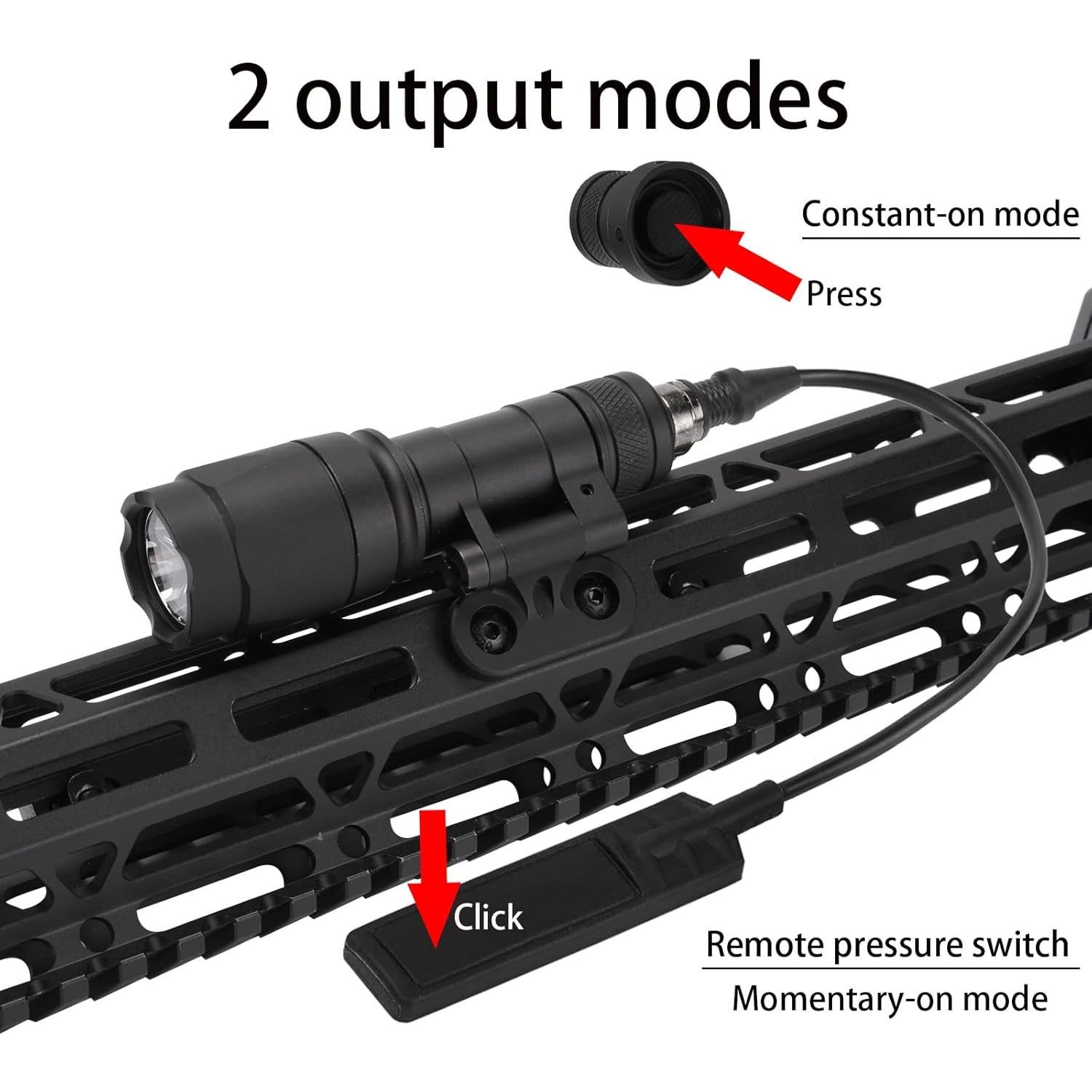 Linterna Táctica Phoking M340 800 Lúmenes con Interruptor Remoto