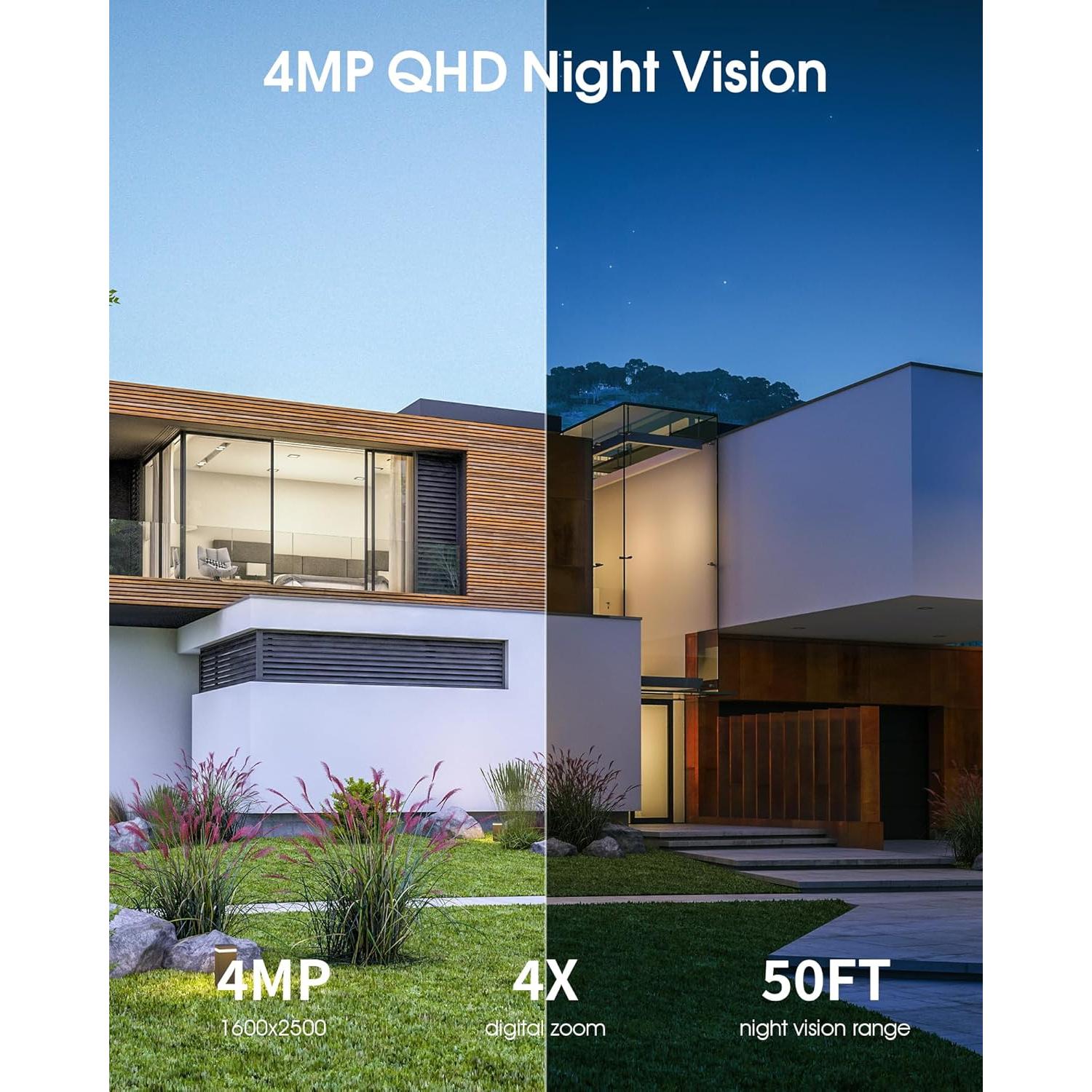 Cámara de Seguridad Solar Inalámbrica 4MP ARCCTV Q01 con Visión Nocturna