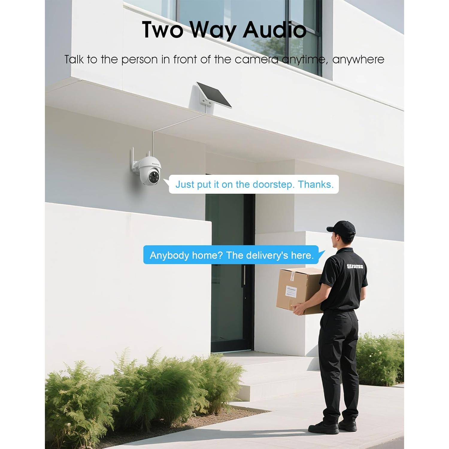 Cámara de Seguridad Solar Inalámbrica 4MP ARCCTV Q01 con Visión Nocturna