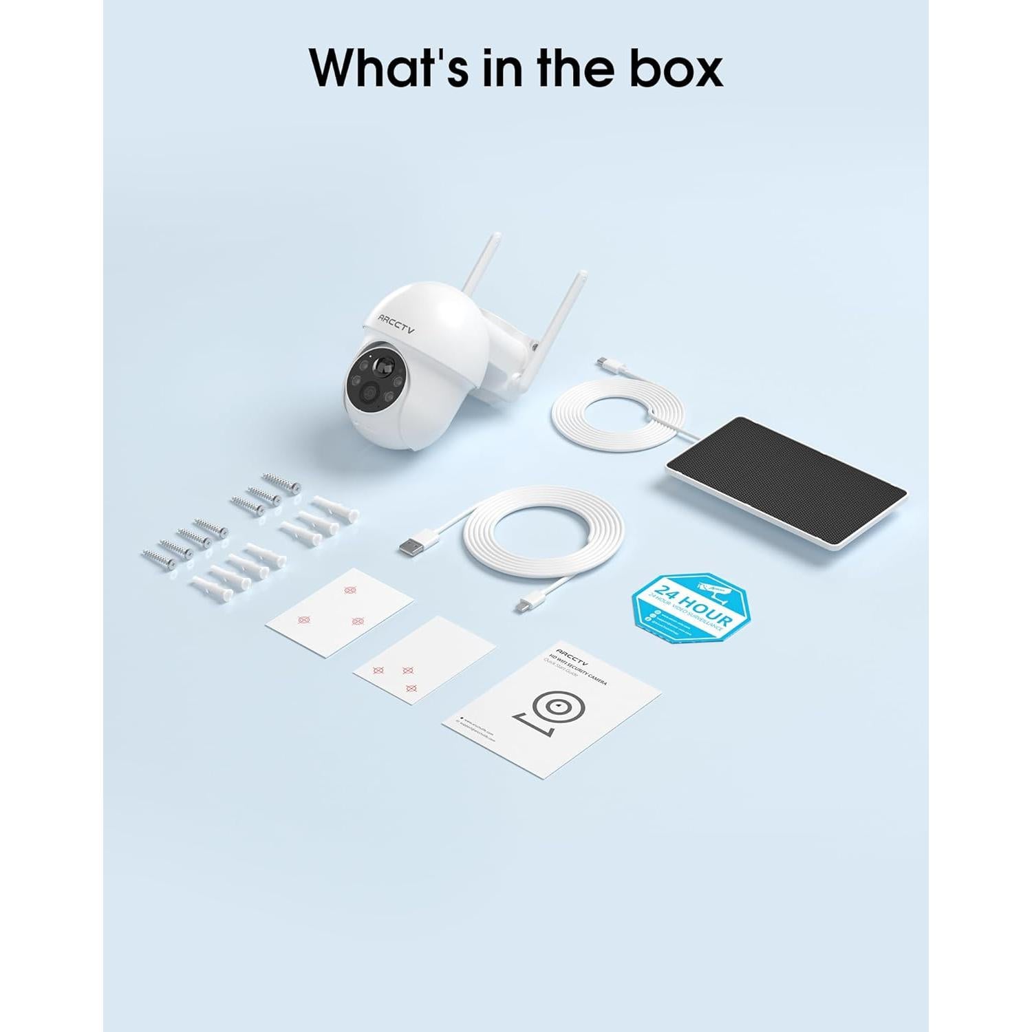 Cámara de Seguridad Solar Inalámbrica 4MP ARCCTV Q01 con Visión Nocturna