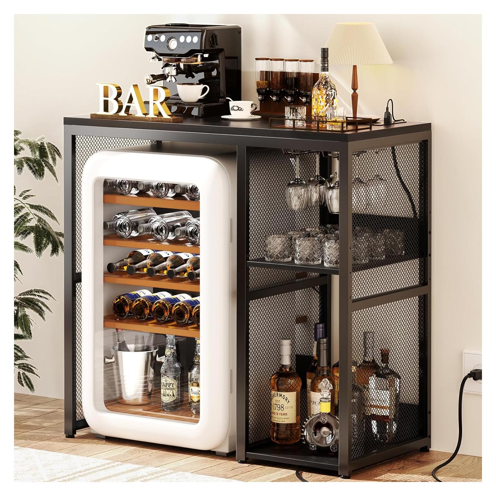 Gabinete de Almacenamiento Homieasy para Nevera Mini Negro