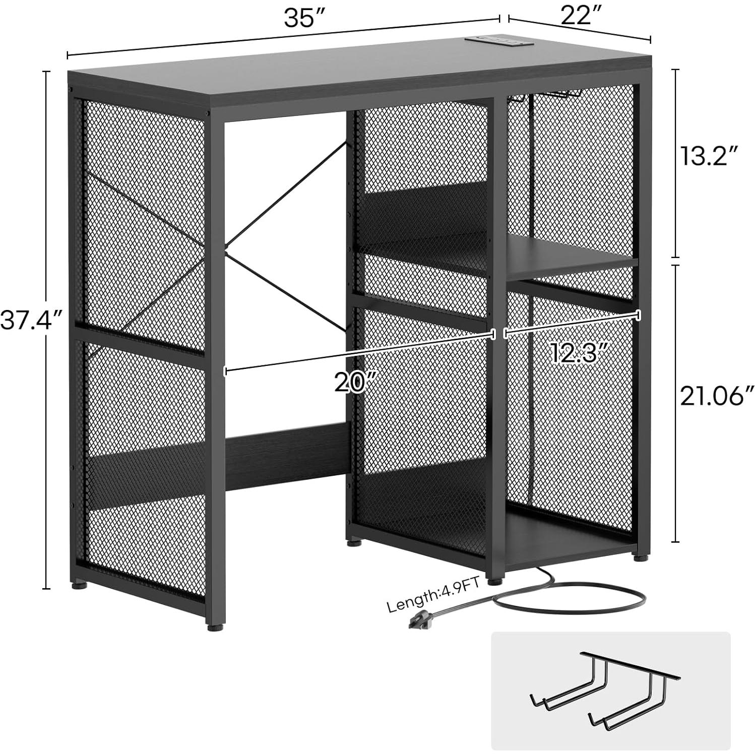 Gabinete de Almacenamiento Homieasy para Nevera Mini Negro
