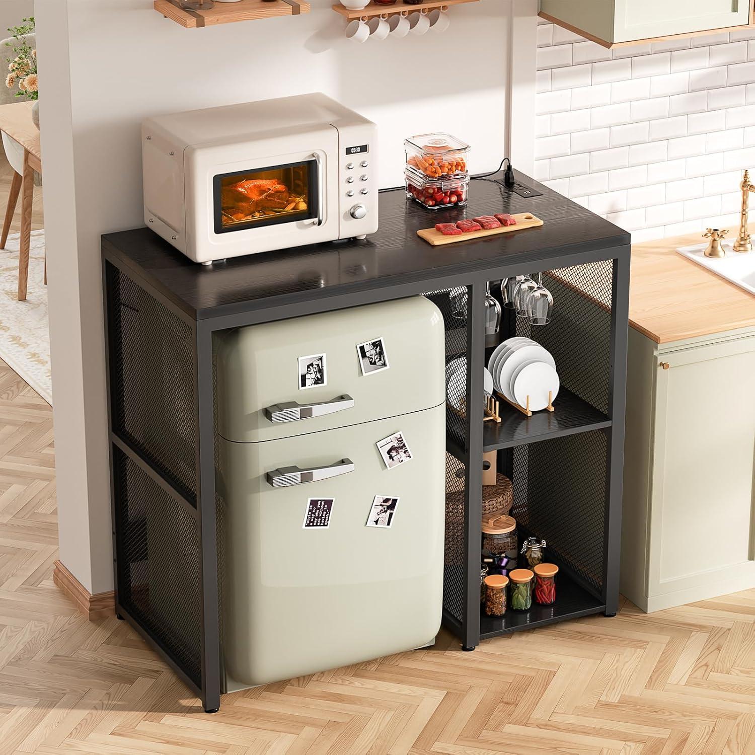 Gabinete de Almacenamiento Homieasy para Nevera Mini Negro