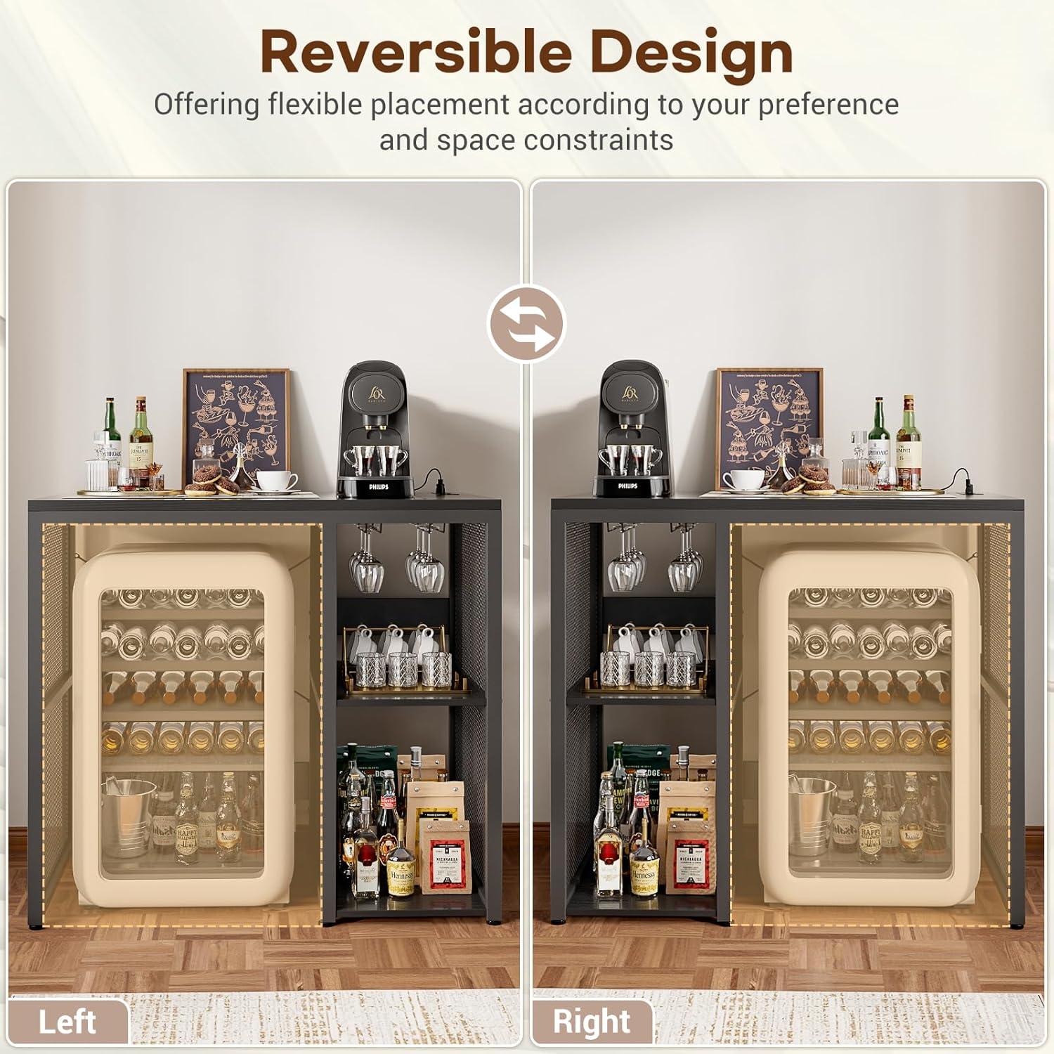 Gabinete de Almacenamiento Homieasy para Nevera Mini Negro