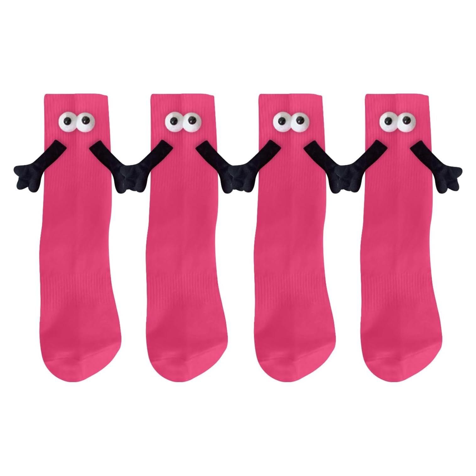 Calcetines de Manos Sostenidas Yawlsow 2 Pares Unisex 3D