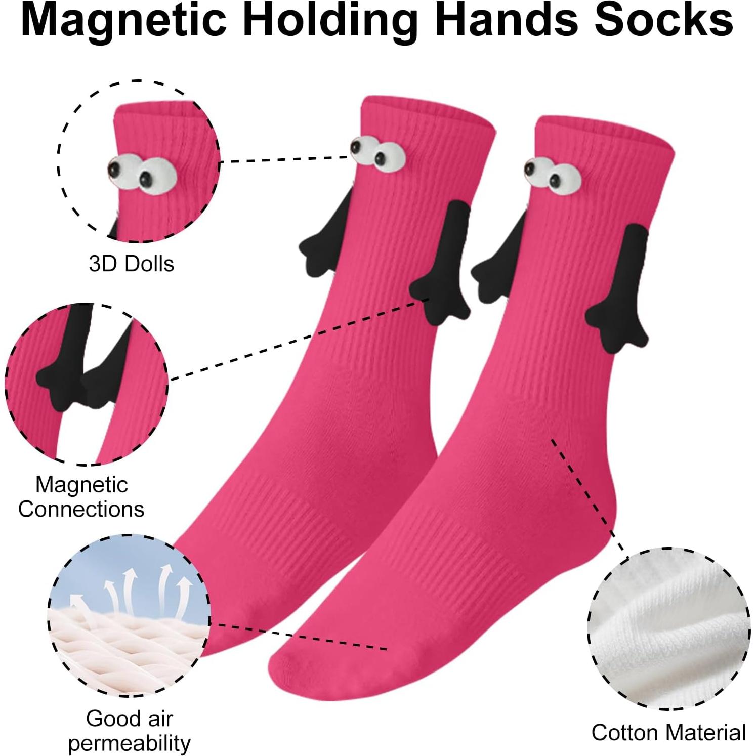 Calcetines de Manos Sostenidas Yawlsow 2 Pares Unisex 3D