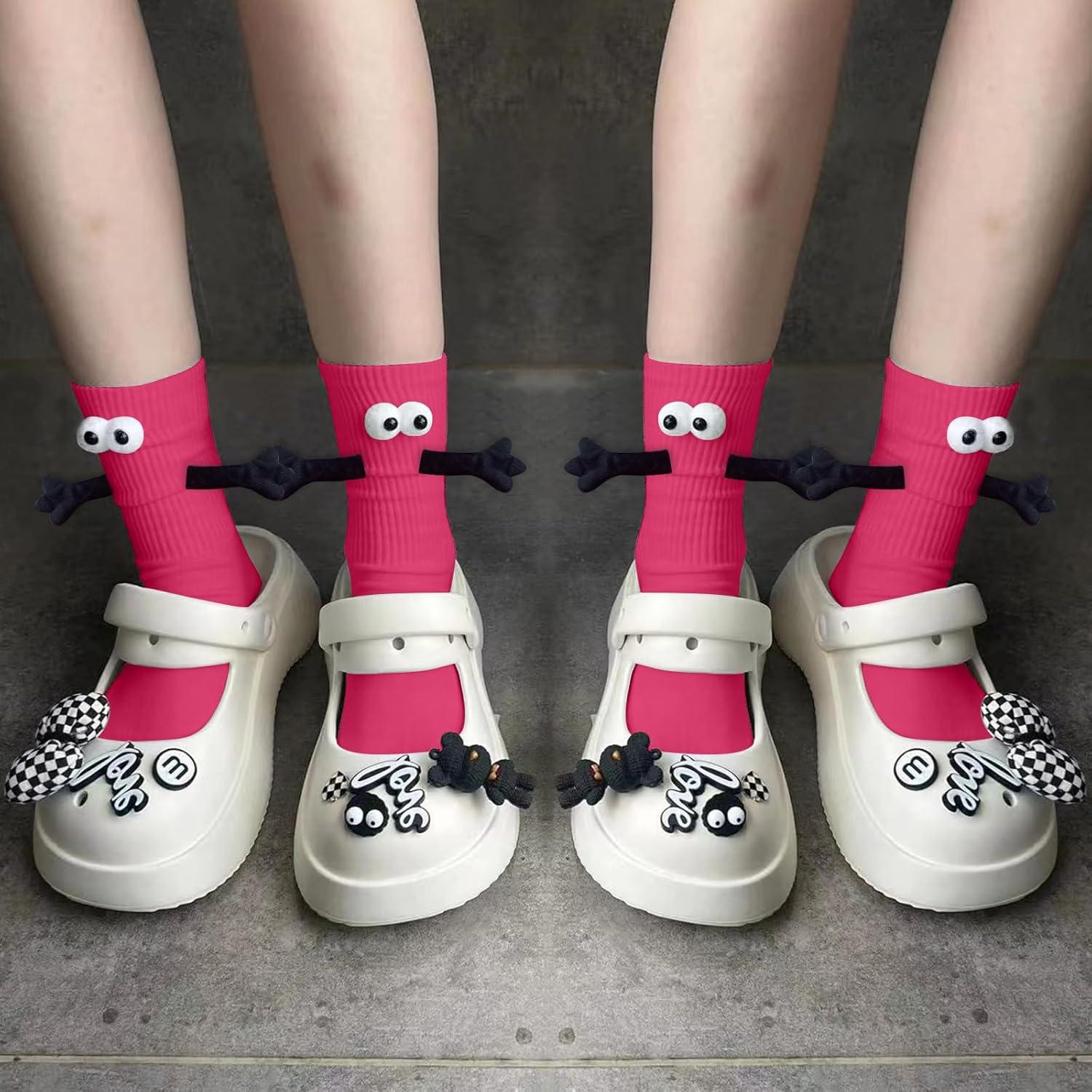 Calcetines de Manos Sostenidas Yawlsow 2 Pares Unisex 3D