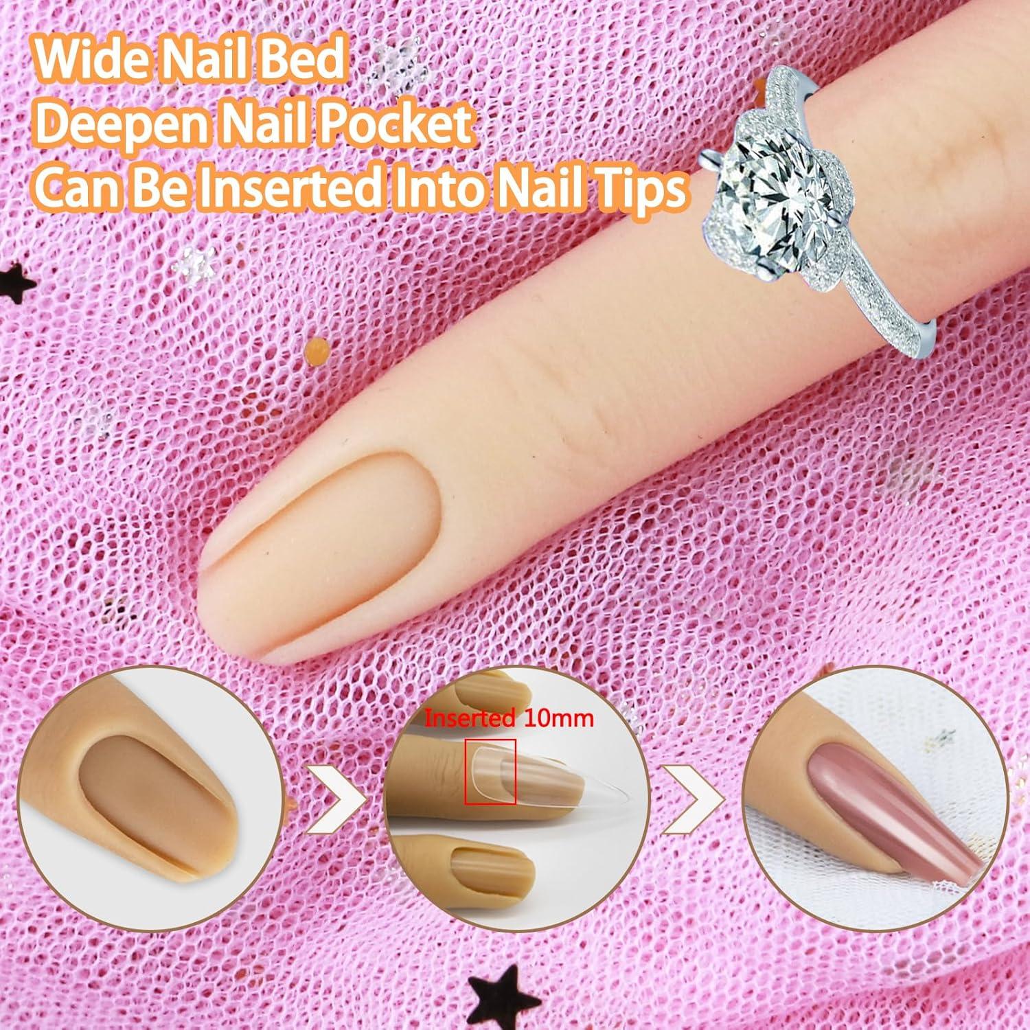 Dedo de Práctica de Silicona para Uñas Acrílicas Namgznso