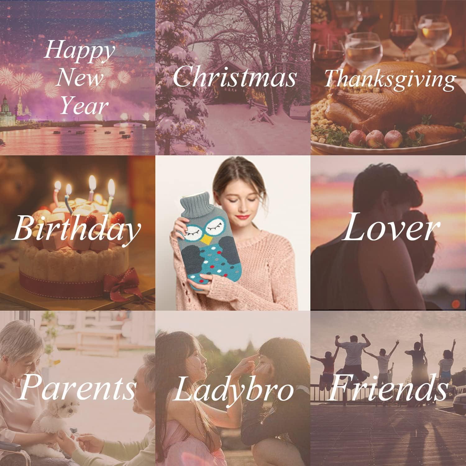 Botella de Agua Caliente 2L AIKOTOO con Funda Azul