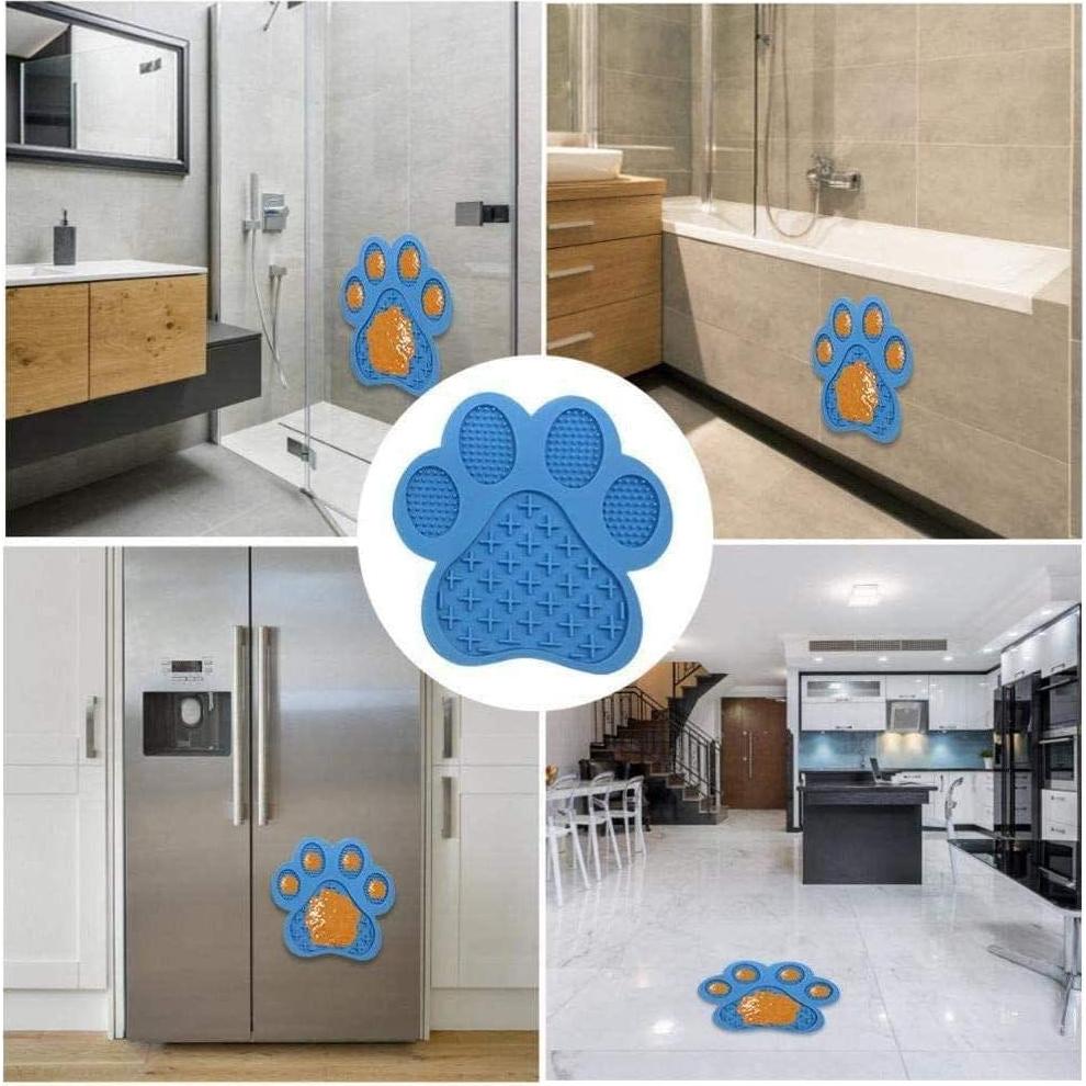 Alfombrilla de Lamer para Perros Uspace - Silicona Azul 18 cm