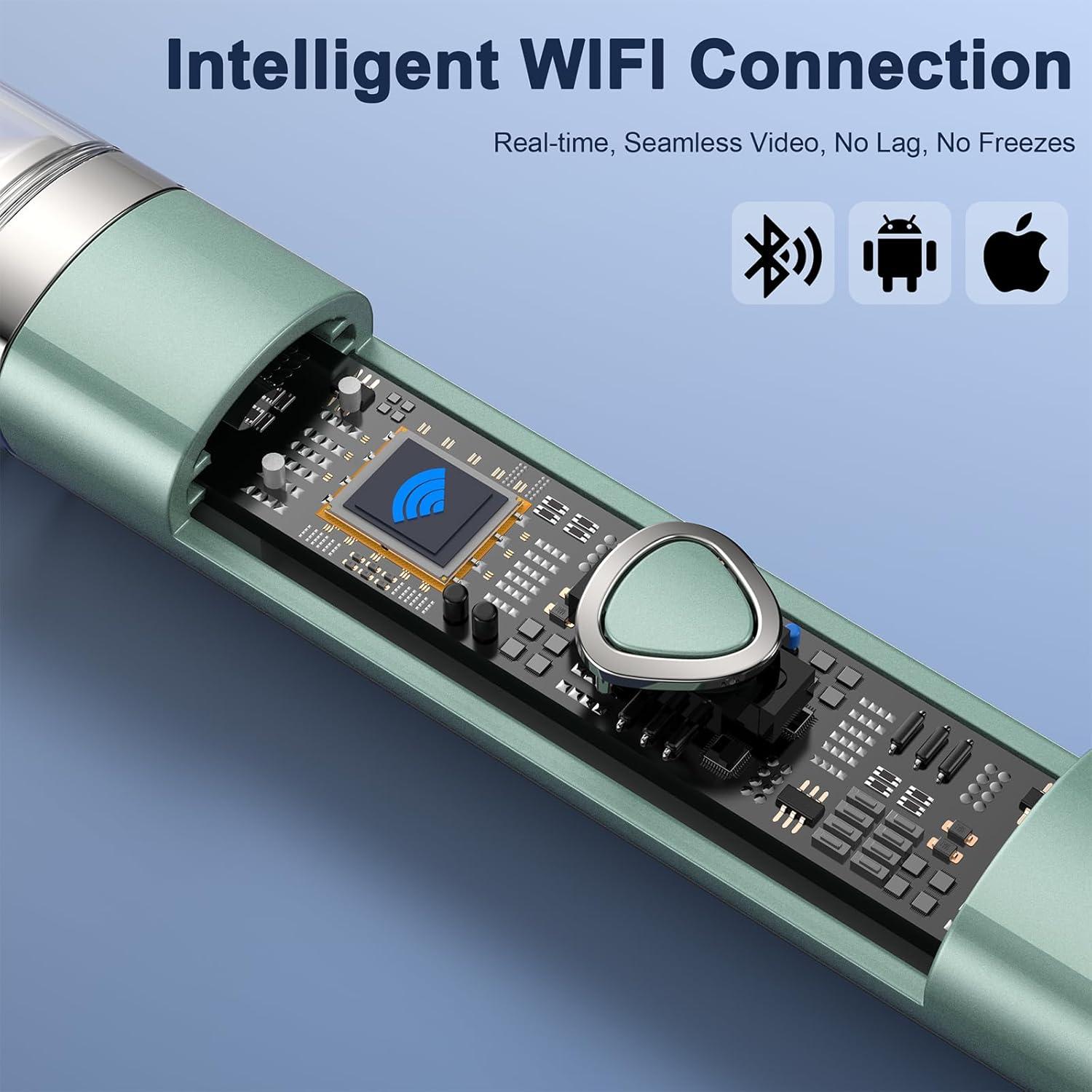 Limpiador de Oídos Coolfor con Cámara 1080P y 6 LED Verde