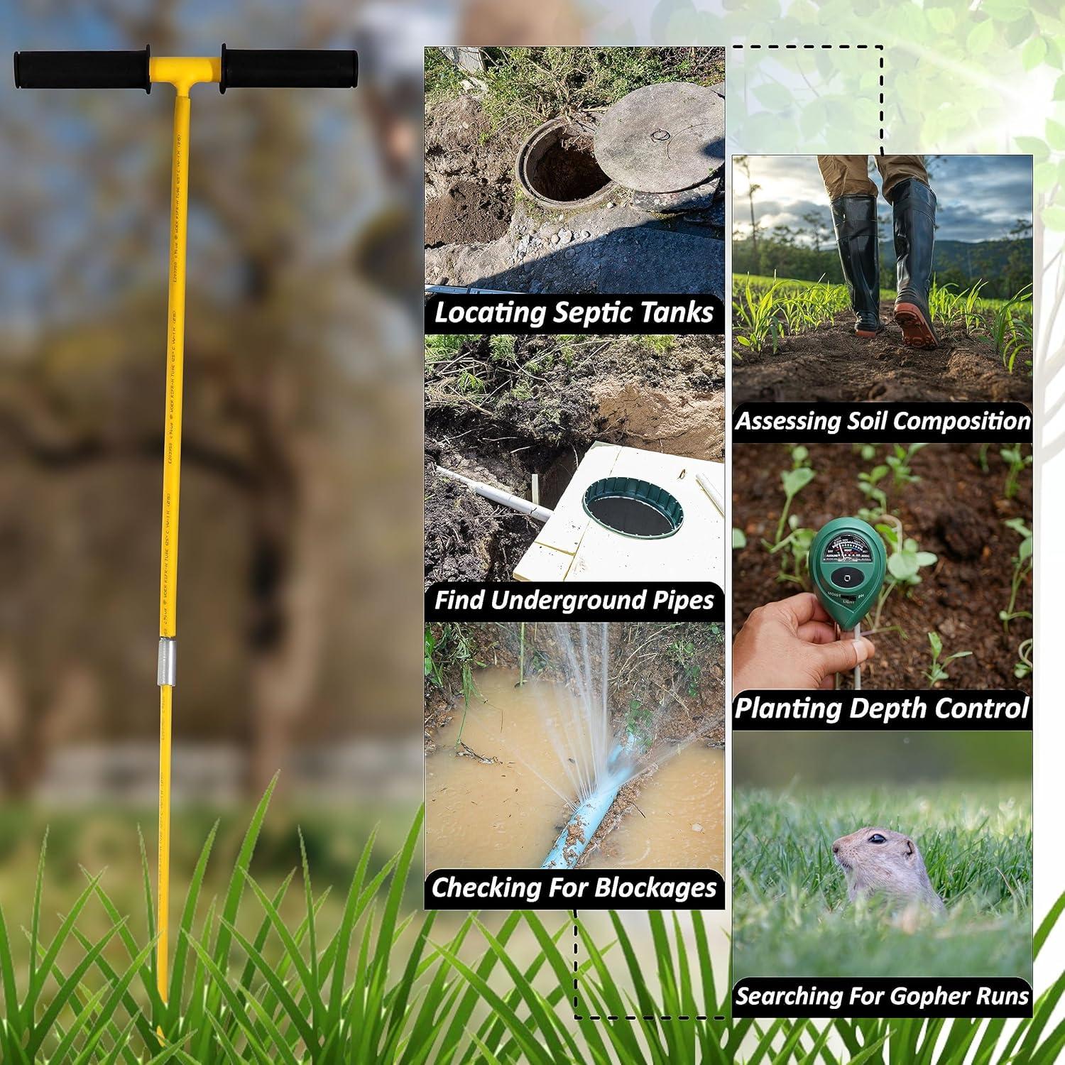 Varilla de Sonda de Suelo Metálica Aislada Febtech 81 cm