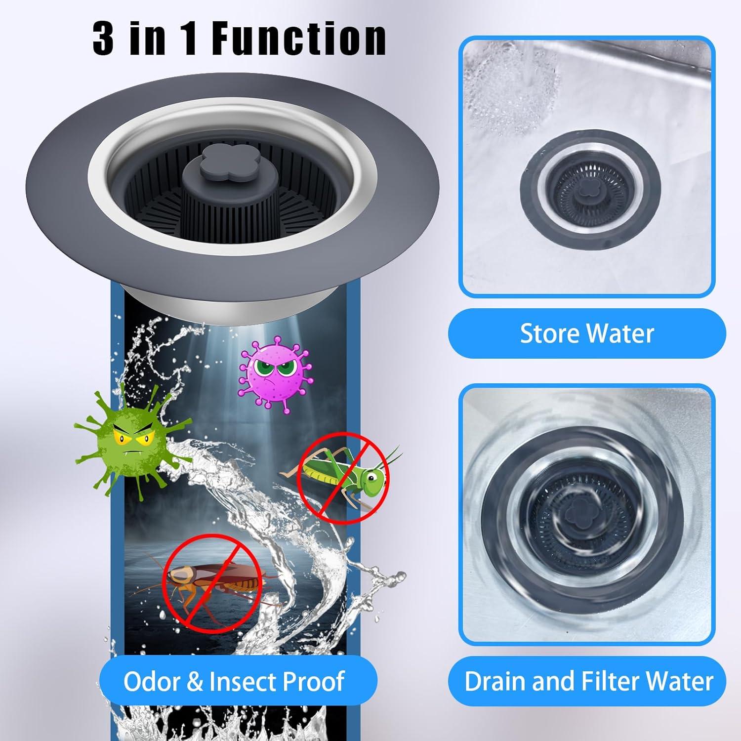 Paquete de 2 Filtros de Drenaje Ginbel Direct Acero Inoxidable 304