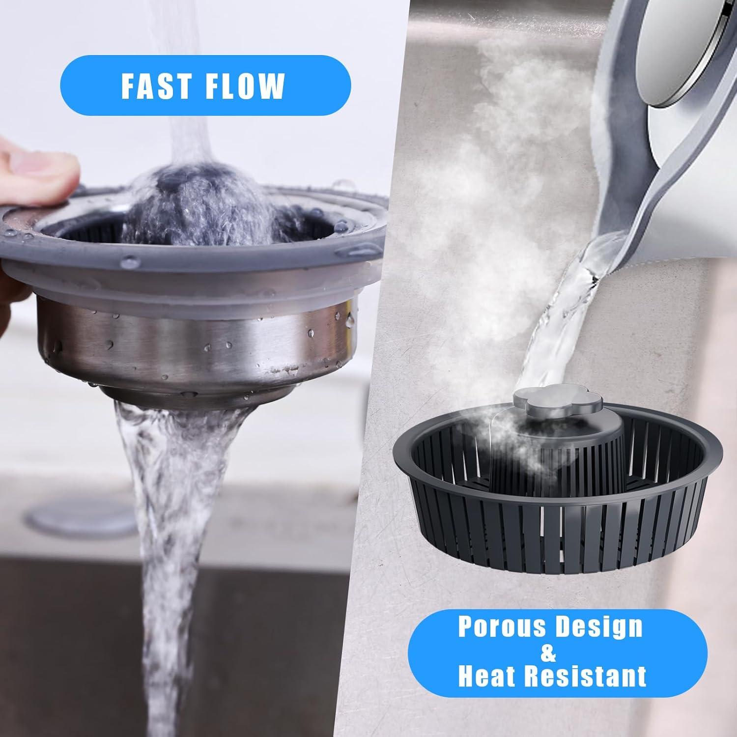 Paquete de 2 Filtros de Drenaje Ginbel Direct Acero Inoxidable 304