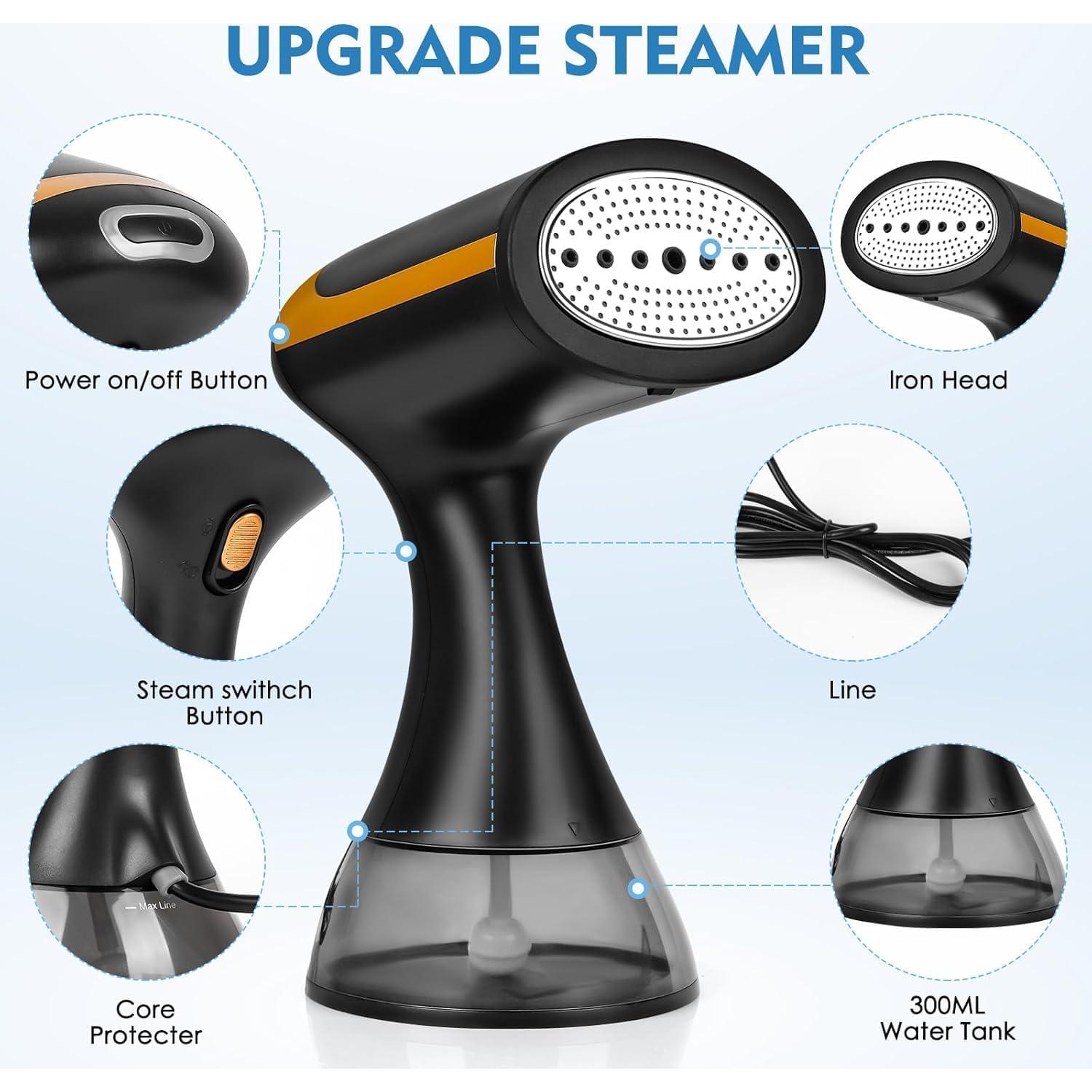 Vaporizador de Ropa ZOOY 1500W Portátil 300ML Negro