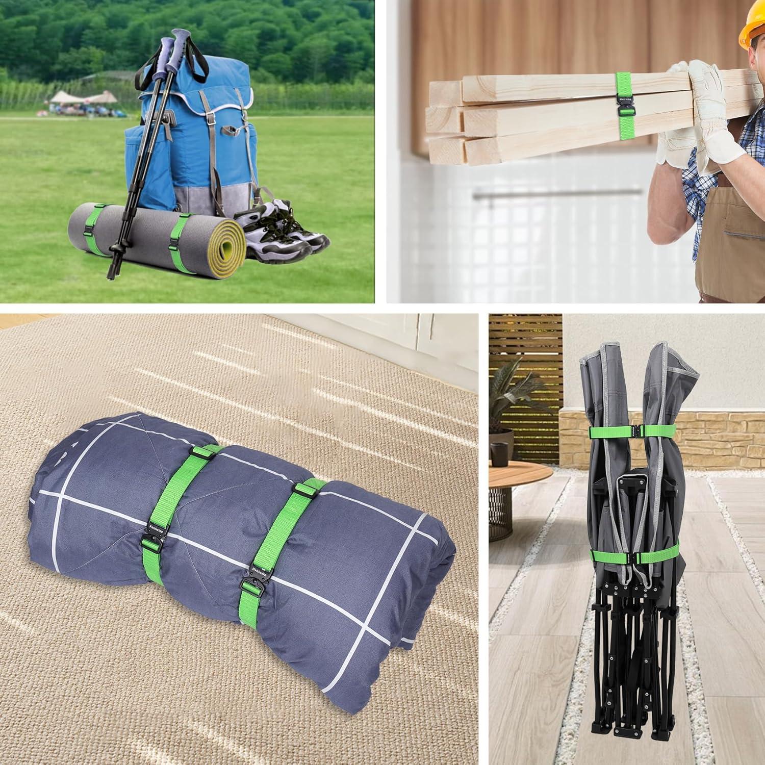 Correas Utilitarias Vividwise Ajustables Nylon 2 Pzas Verde