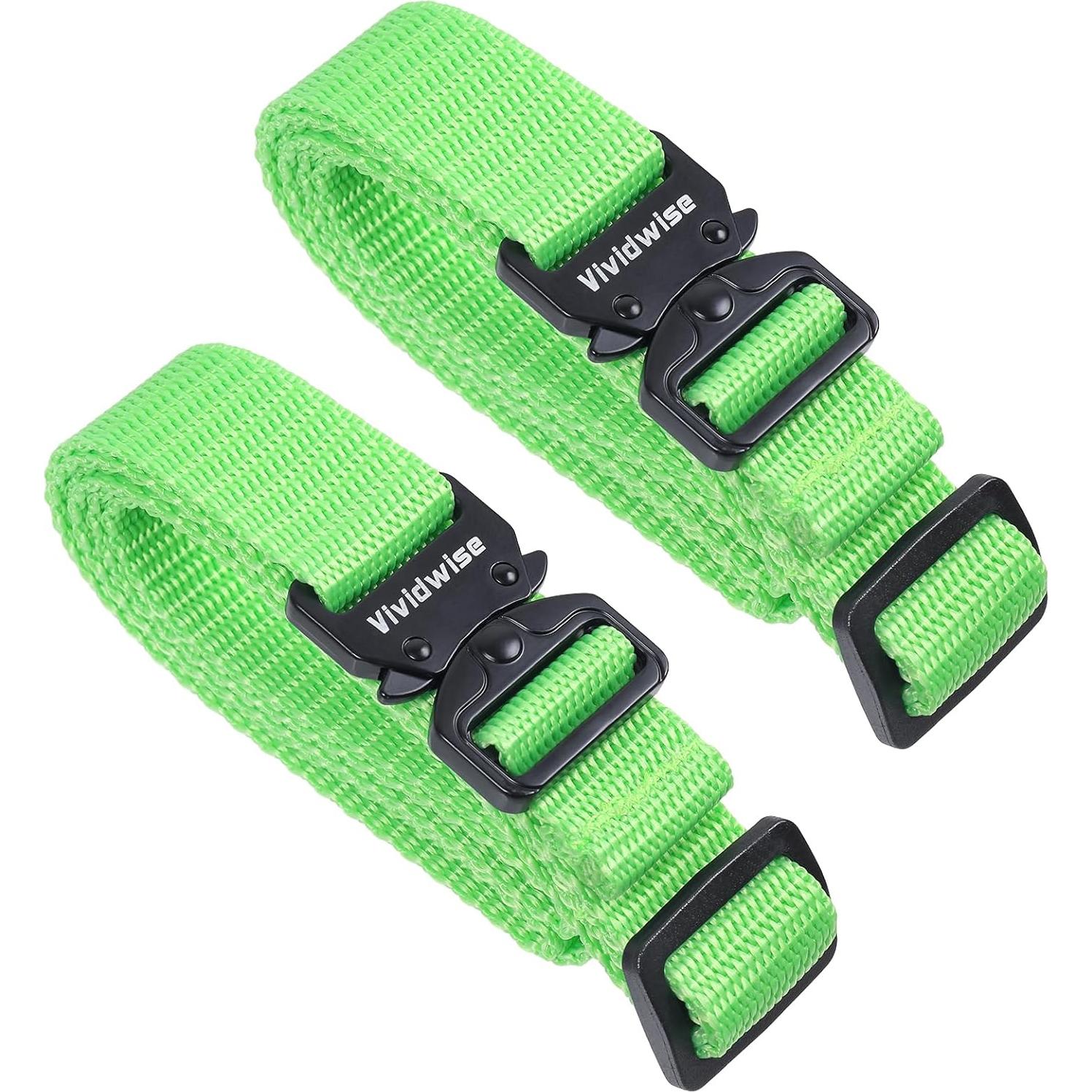 Correas Utilitarias Vividwise Ajustables Nylon 2 Pzas Verde