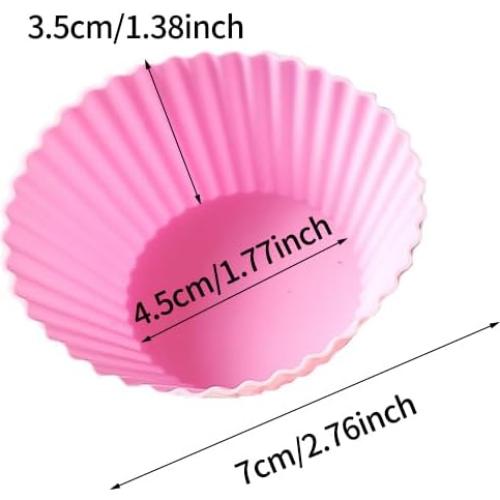 Moldes de Silicona para Muffin 24pcs Reutilizables JIANWEI