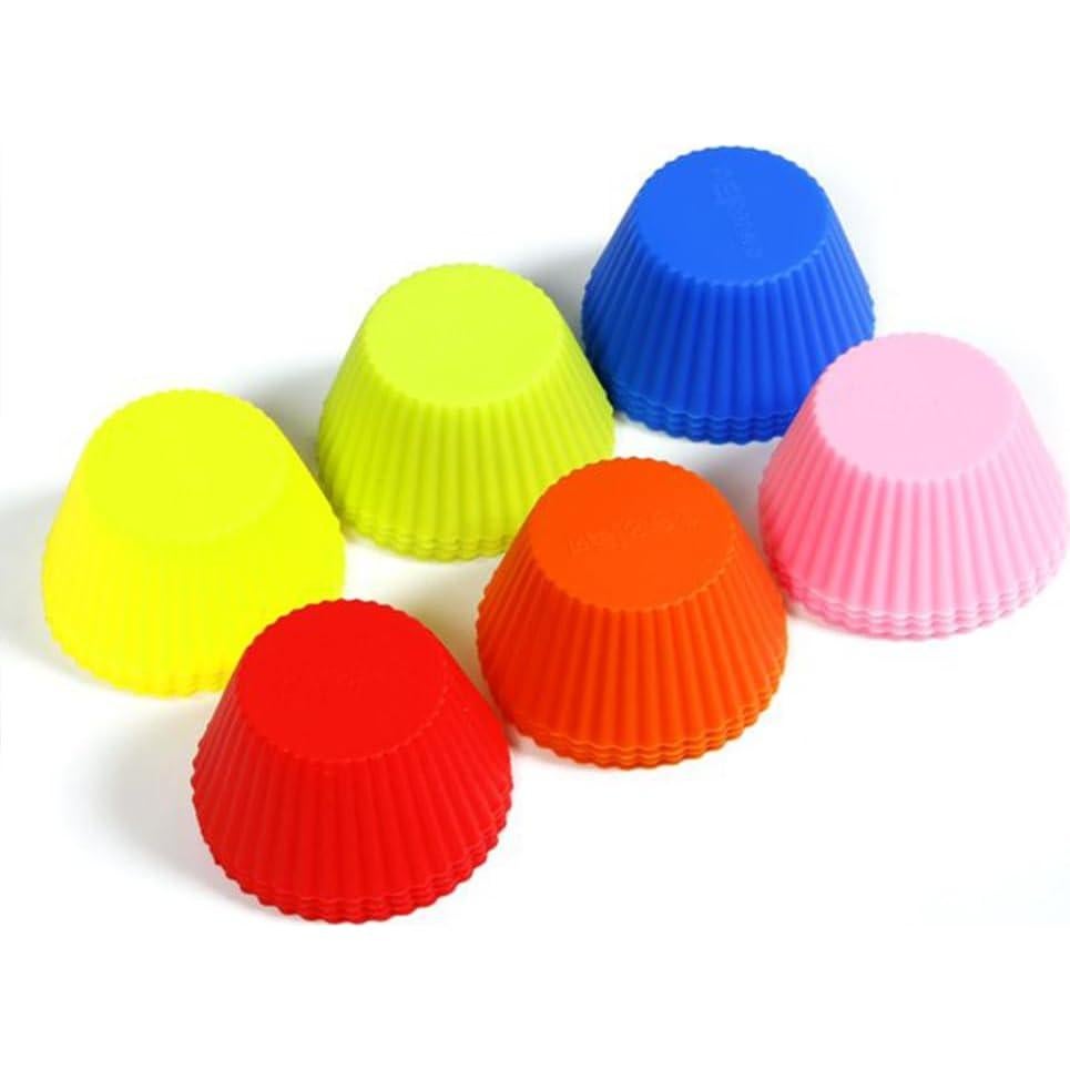 Moldes de Silicona para Muffin 24pcs Reutilizables JIANWEI