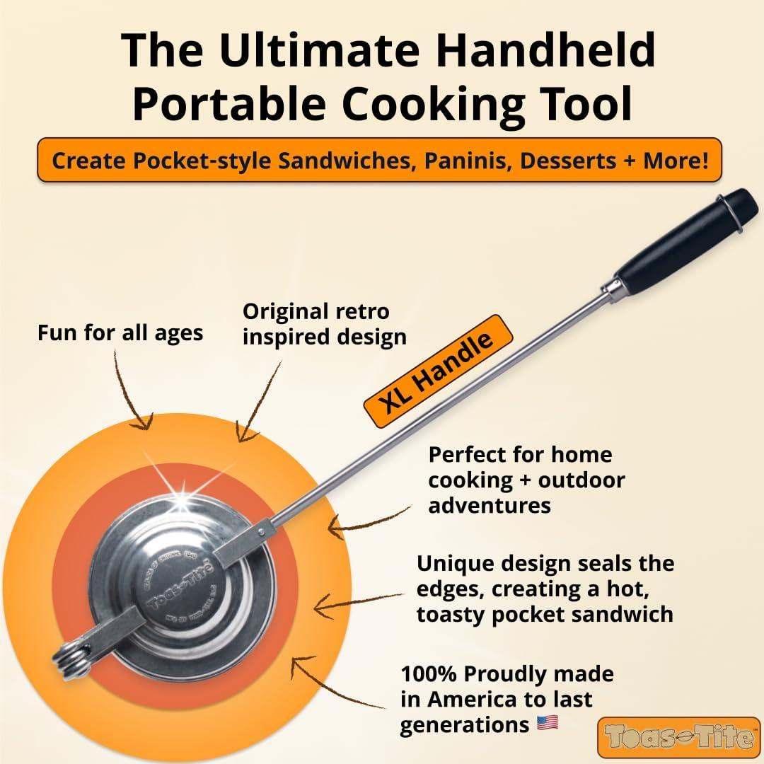 Grill de Sandwich Toas-Tite con Mango XL - Aluminio 55.2 cm