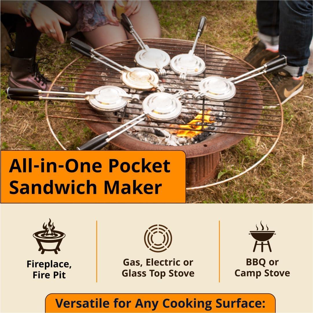 Grill de Sandwich Toas-Tite con Mango XL - Aluminio 55.2 cm