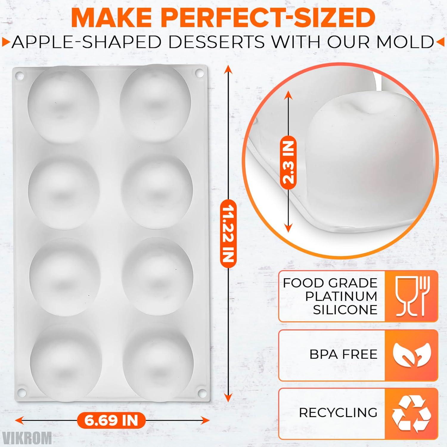 Molde de Silicona VIKROM para Manzanas 8 Cavidades 28.5x17cm