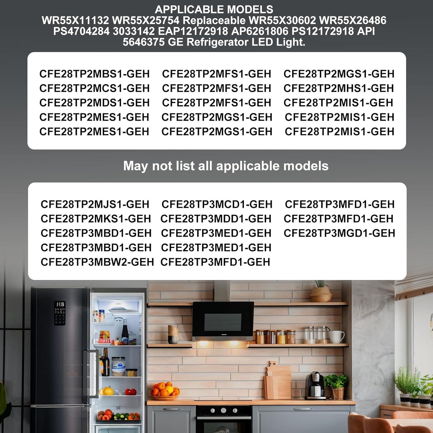 Bombilla LED de Reemplazo para Refrigerador GE 7 Piezas WR55X11132