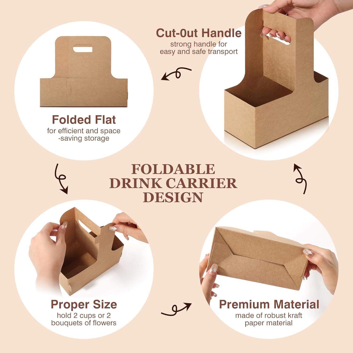 Bakbania 40 Piezas Transportadores de Bebidas 2 Tazas 0.62L